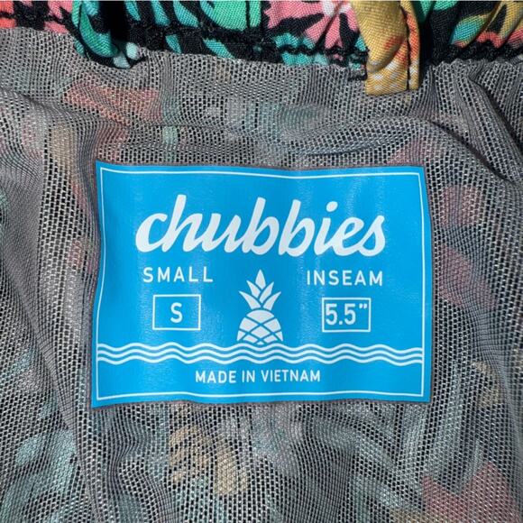 Chubbies NEW "The Bloomerangs" Men's Classic Swim Trunks Jungle Print Size Small - Picture 9 of 12